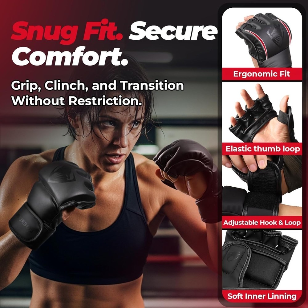 Ambidextrous Training Gloves with Hook and Loop Closure for Every Fighter