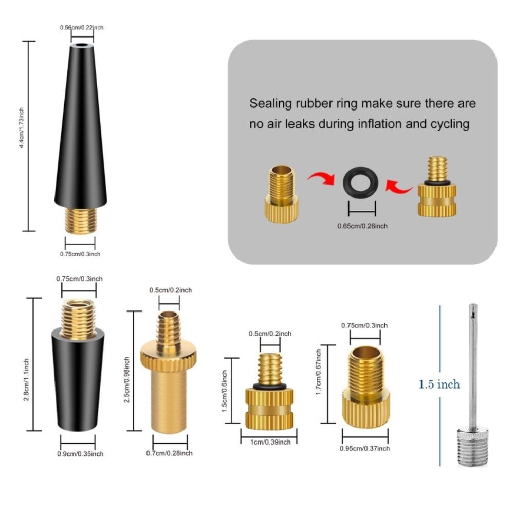 Bicycle Valve Adapter Pack 10pcs Compatible with Various Inflatable Valves