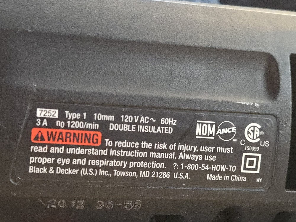 Black& Decker Corded Drill.