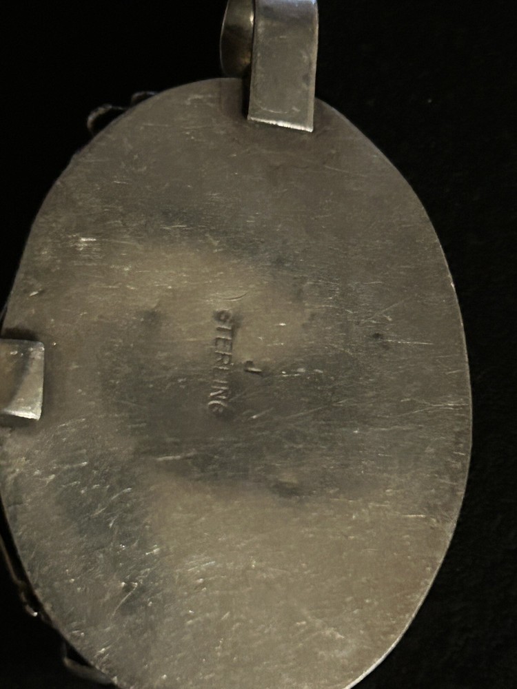 Kokopelli Onyx Pendant Large In Sterling Silver