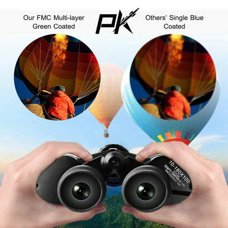 180x100 High Power Military Binoculars Day/Night Vision Waterproof Hunting +Case