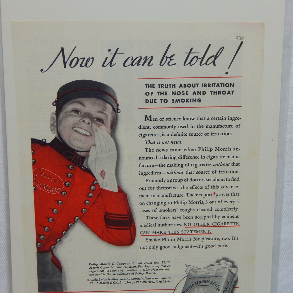 PHILIP MORRIS CIGARETTE PHILIP MORRIS INC. ADVERTISEMENT (B)