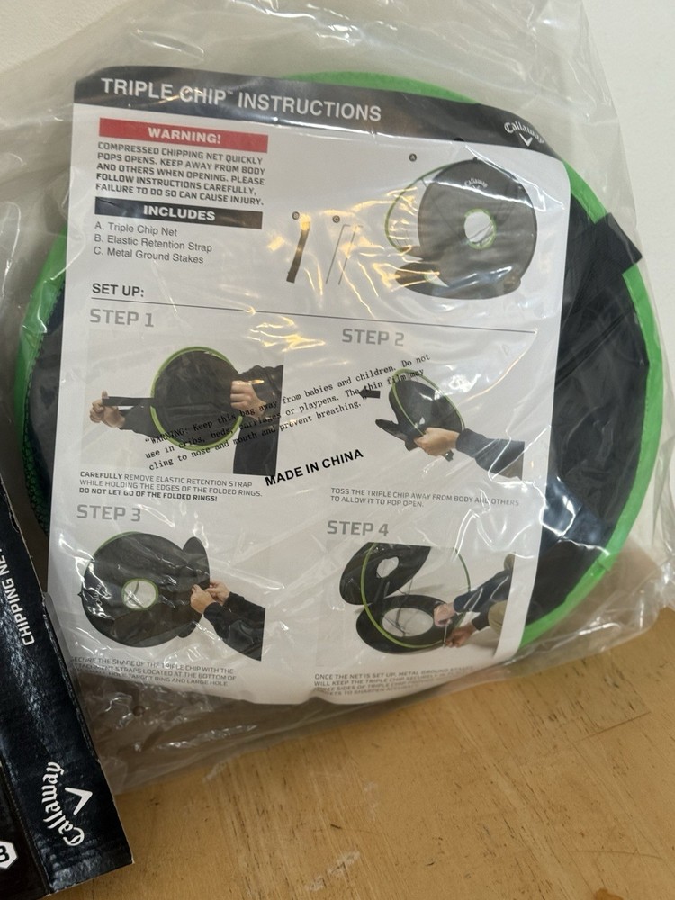 Callaway Triple Chip Golf Chipping Net Practice Trainer 3 Target