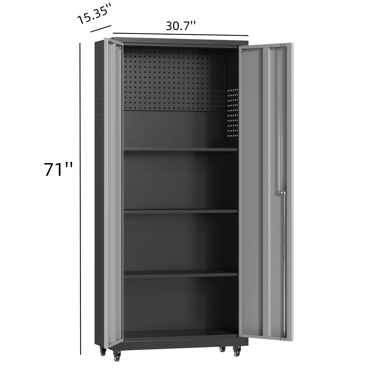 Garage Storage Cabinet System 5-Pcs Workshop Set Metal Garage Lockable Cabinets