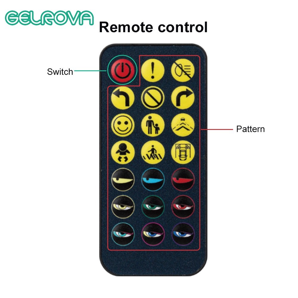 Gelrova Dual-Panel Devil Eyes LED Car Windshield Display w/ Remote & App Control