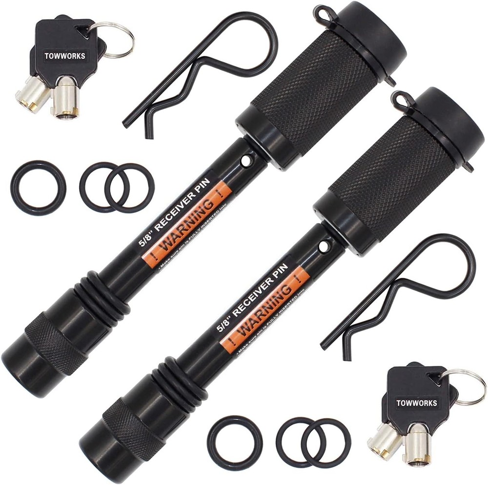 Secure Your Trailer with 5/8" Keyed Alike Hitch Lock Set - 2-Pack Convenience