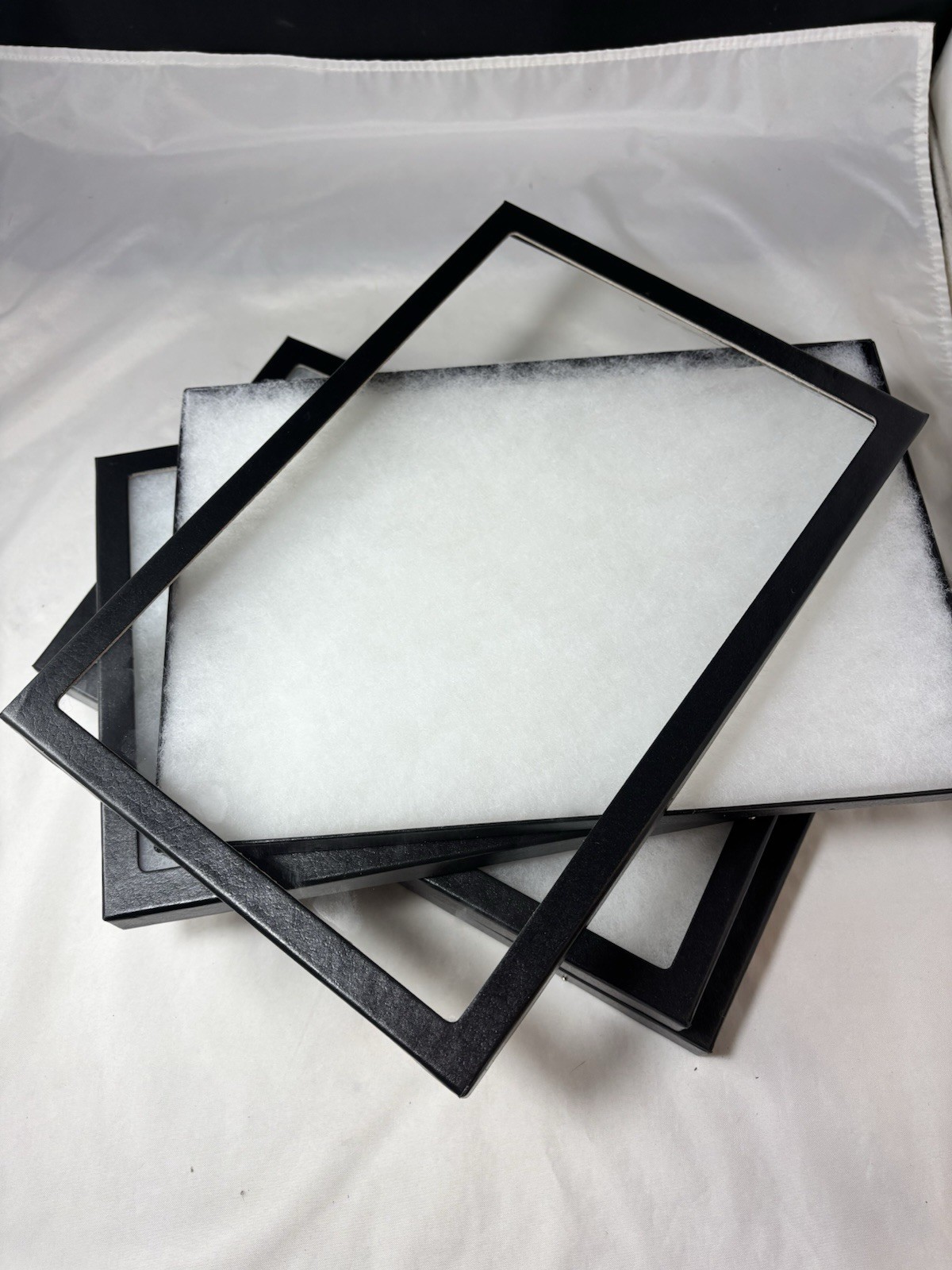 Collector’s Display Cases 3-8 X 12 X 7/8” ‘s Riker Style Polyfoam Glass Collect