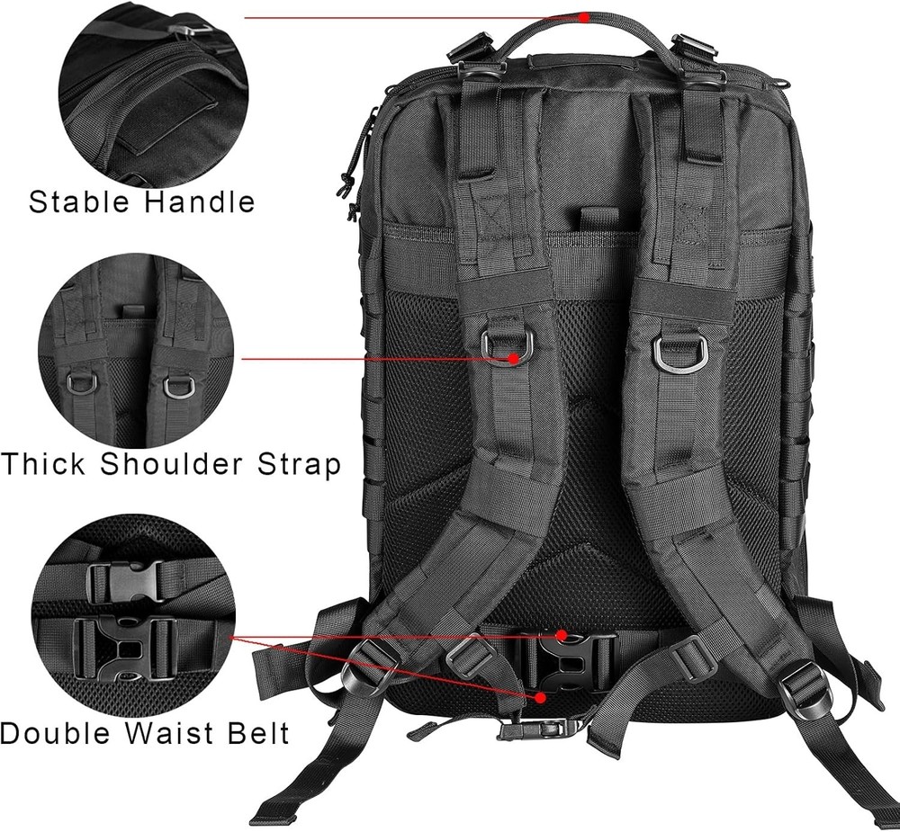 Rugged 40L Military Backpack - MOLLE Compatible, Perfect for Tactical Operations