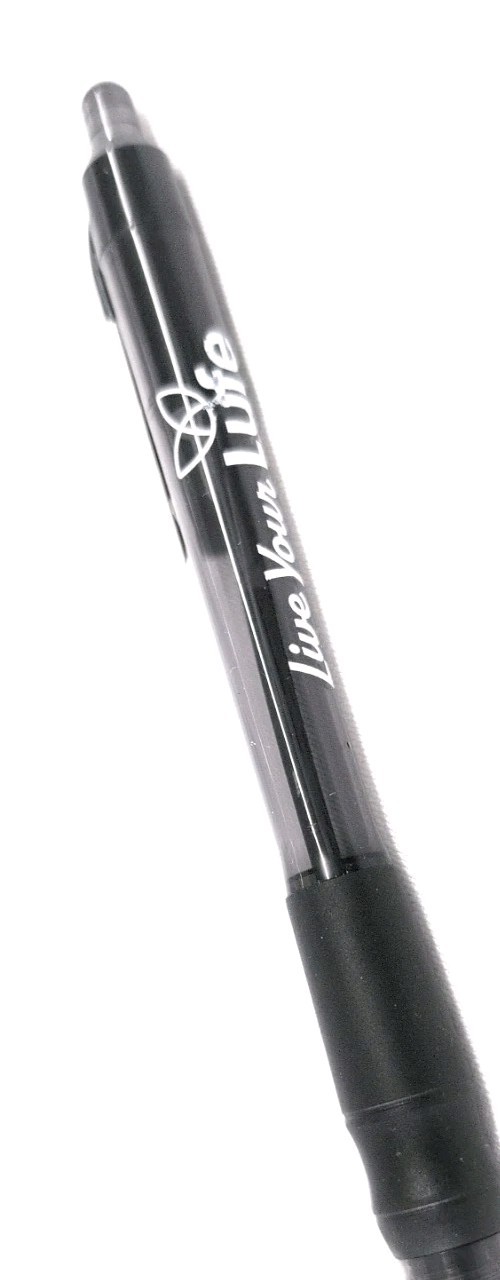 30ct Lot Misprint Click Pens MAXGLIDE Hub Pen: BLACK Barrel Thick Rubber Grip