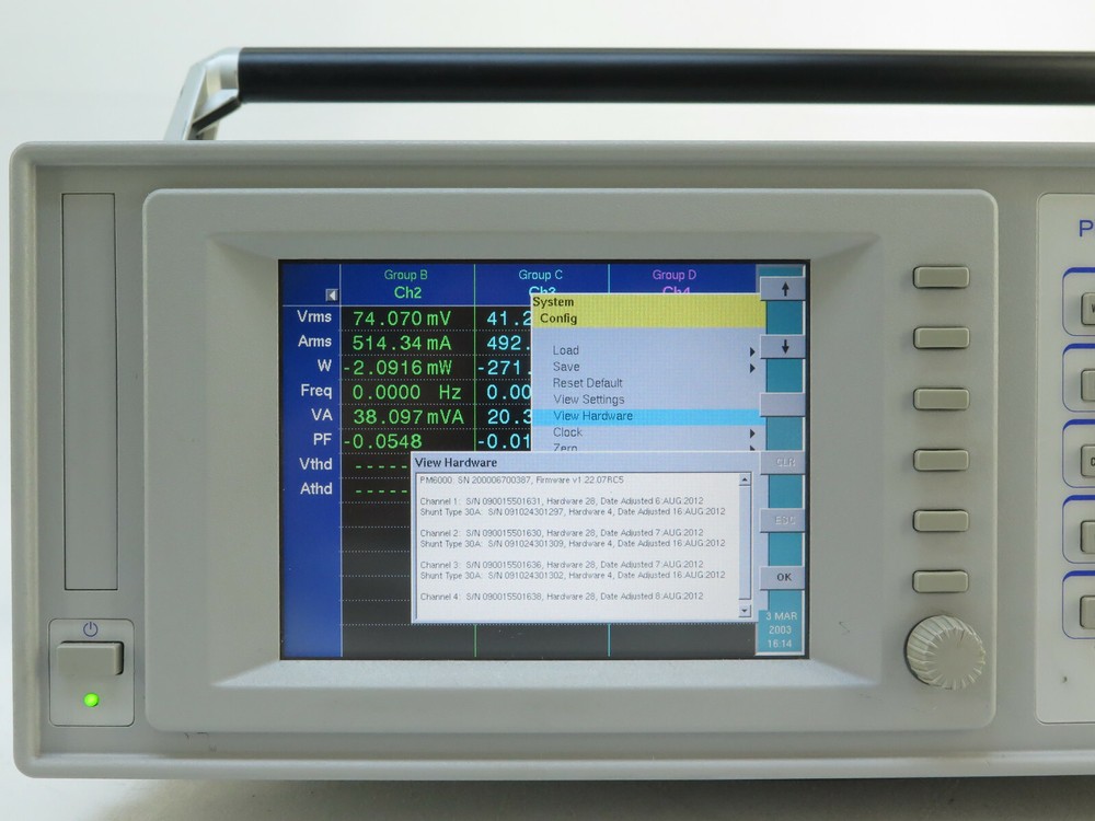 Voltech PM6000 Multi-Phase Power Analyzer 4 Channel