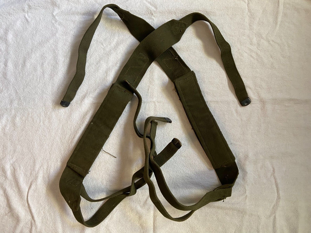 Lot #3 US Military WWII Original Combat Field Equipment Suspenders 1945