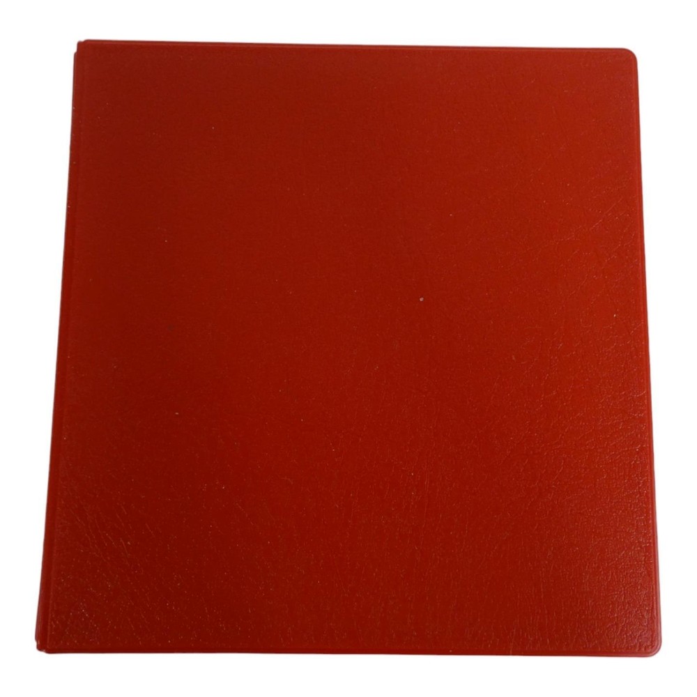 SRW Red Plastic Library Case for 10 X 5 1/4" Mini Diskettes & Spine Label