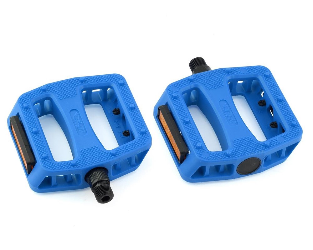 SE Bikes 12 O'clock Platform Pedals Composite 9/16" Blue