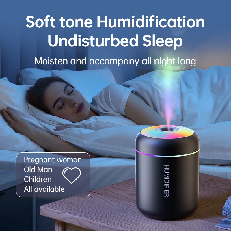 180ML Mini USB Humidifier Aroma Diffuser LED Mist Maker Home Car