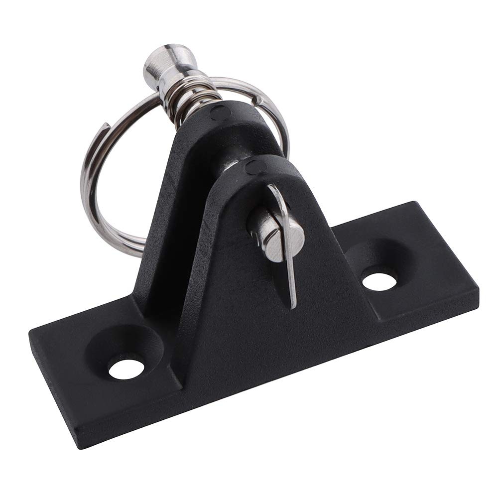 4 Pack Marine Grade Nylon Bimini Top 90°Plastic Deck Hinge with Pin & Ring