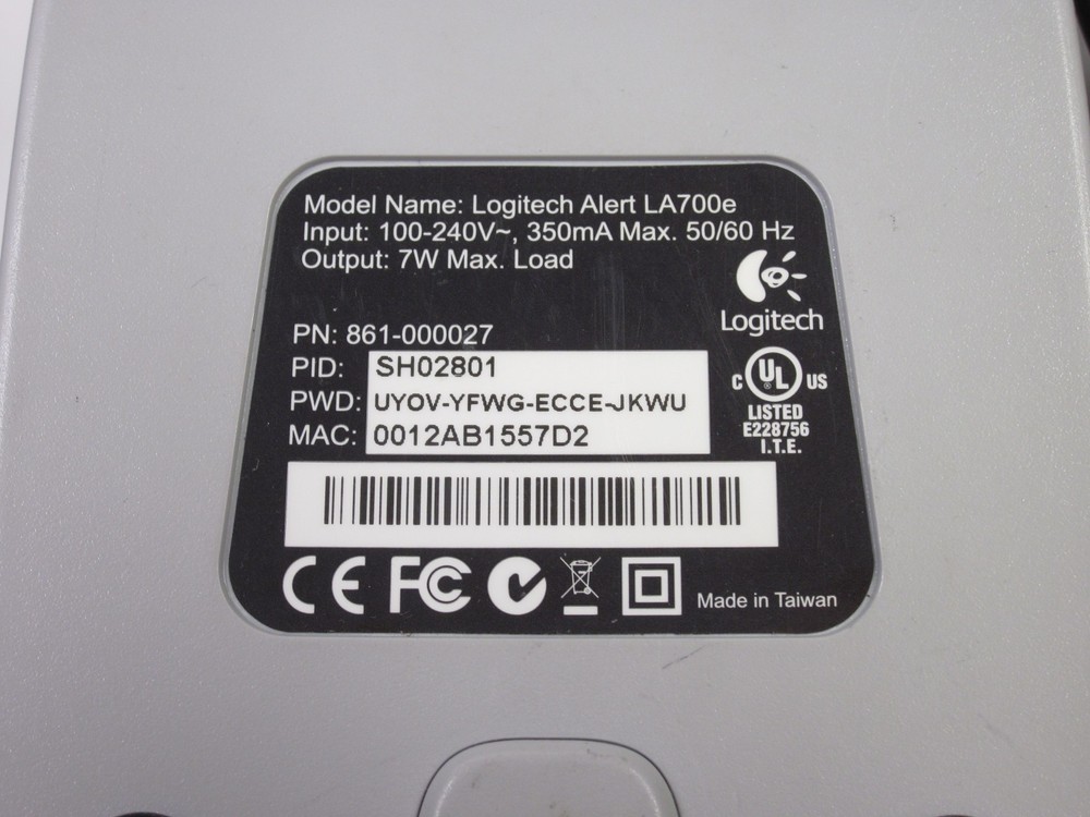Logitech Alert LA700e Security Camera - For Parts
