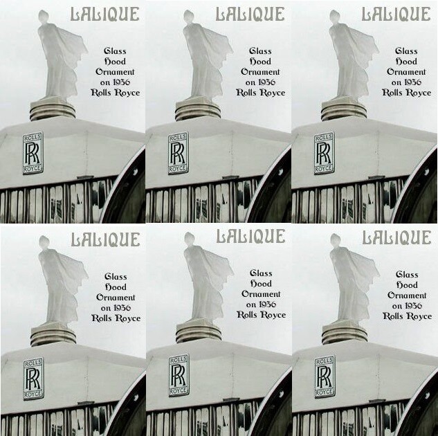 1930' H.Hoffmann Hood Ornament ' Flying Lady ' Green Uranium Glass Sculpture