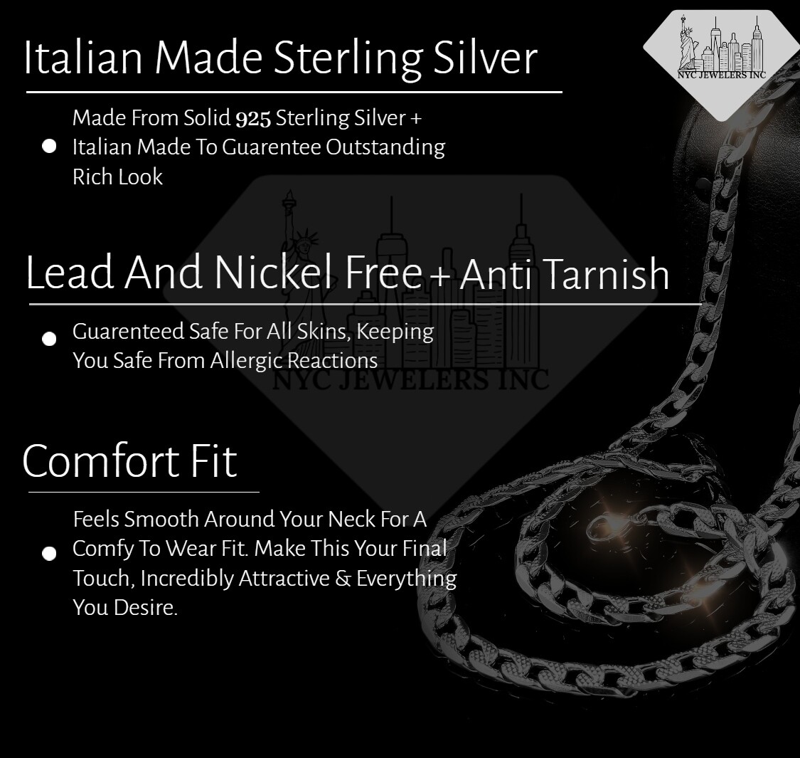 Italian Solid Sterling Silver Box Link Chain Necklace 925 Silver Chain UNISEX