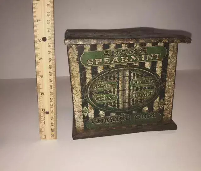 Early 1900's Adams Spearmint Gum Store Display TIN