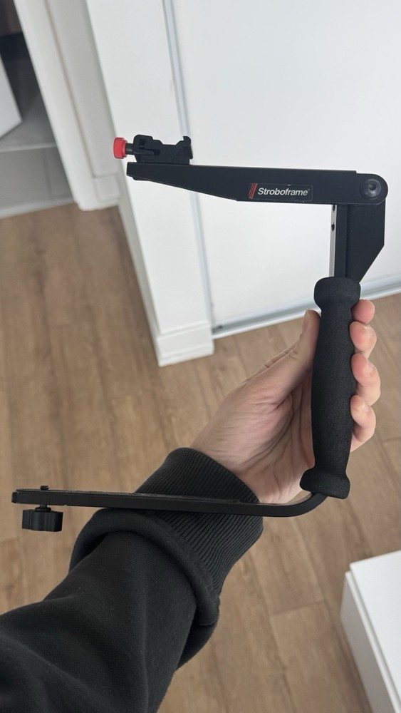 Stroboframe Quick Flip Flash Bracket – Adjustable Arm with Foam Grip