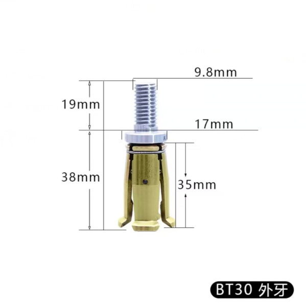 New 1Pc BT30 4 Petal Clamp Pull Claw CNC Spindle 45 Degree Outer Screw Pull