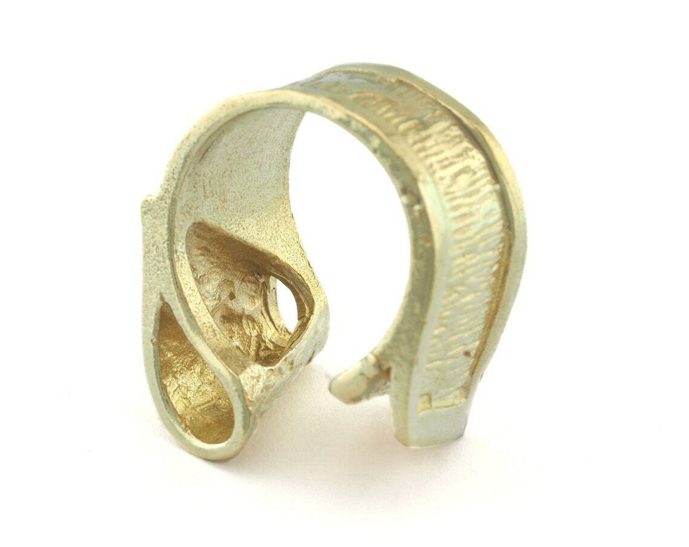 Adjustable Ring Raw Brass (18.5mm 8.5US inner size) 3267 ring28
