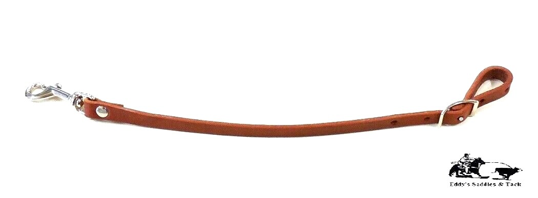 Cinch Connector Strap Chestnut Leather 1/2" x 18" w/Bolt Snap