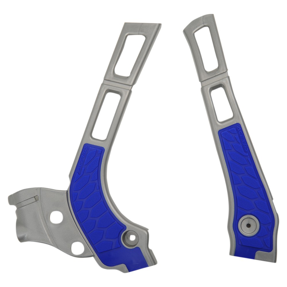 Acerbis X-Grip Frame Guards - Silver/Blue - 2464741404