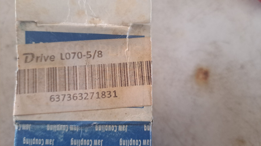 L070 5/8 bore jaw coupling hub