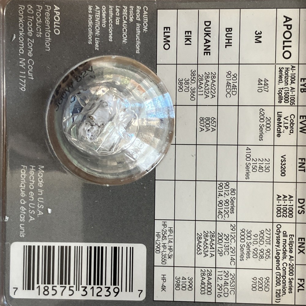 APOLLO Model:ENX-31239 Projection Lamp.