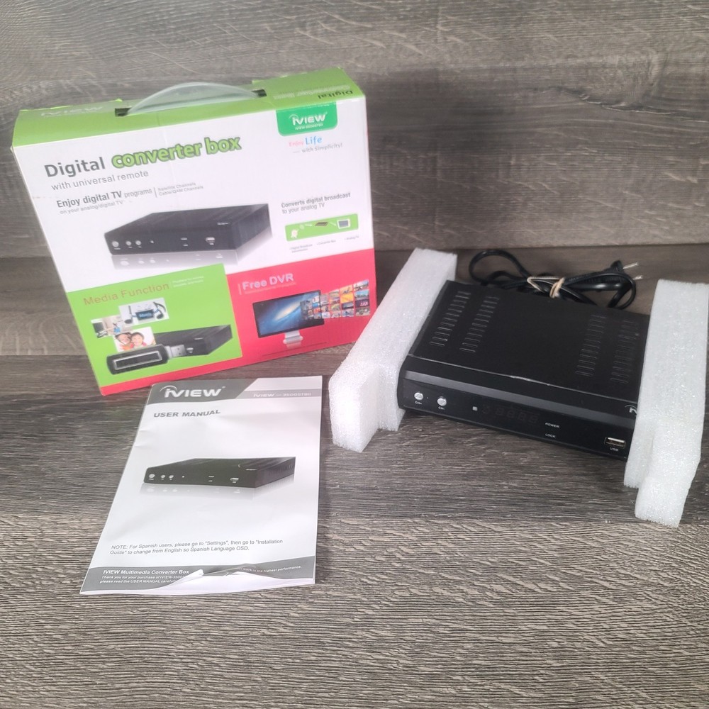 iView Digital Converter Box  3500STBII Missing Universal Remote Not Tested