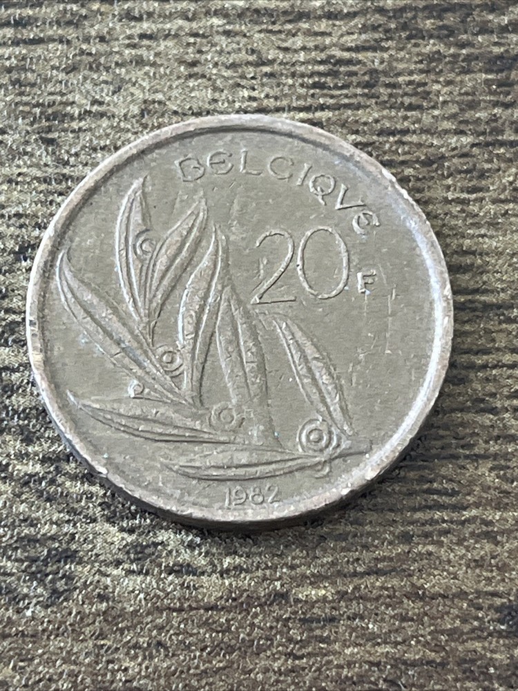 1982 Belgium 20 Francs Actual Coin TK6607*