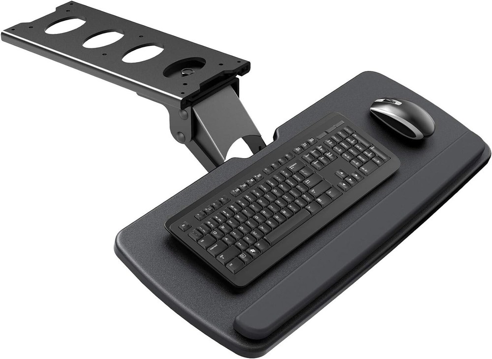 HUANUO Keyboard Tray Under Desk 360 Adjustable Ergonomic Sliding Keyboard