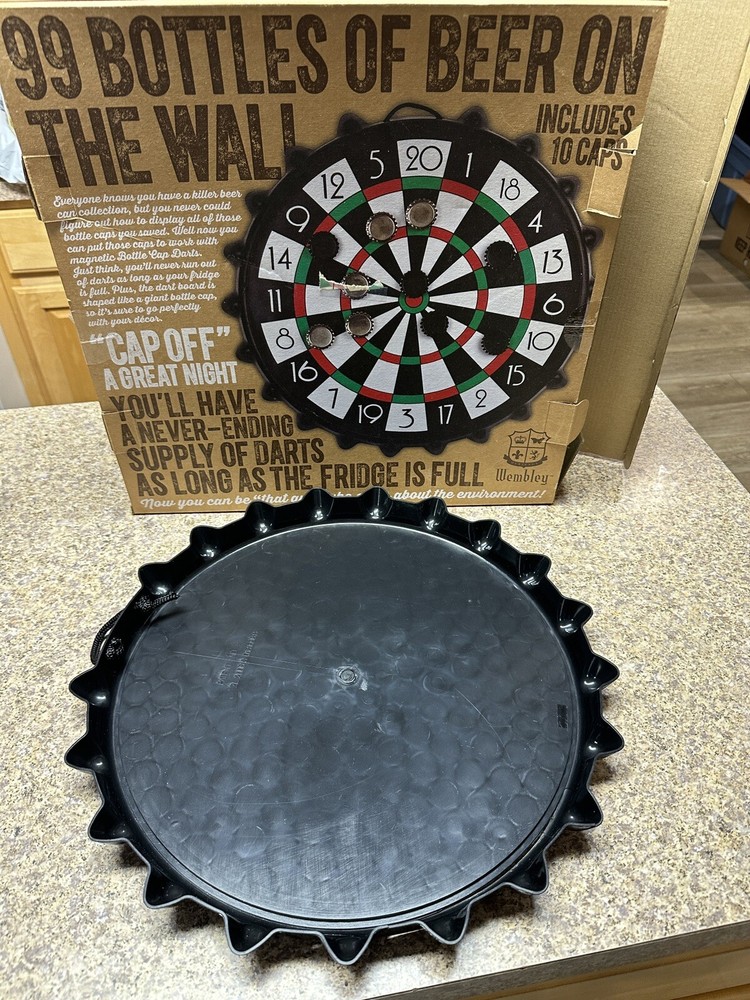 Wembley Magnetic Dartboard Includes Caps, Barware Drinking Game Dart Board