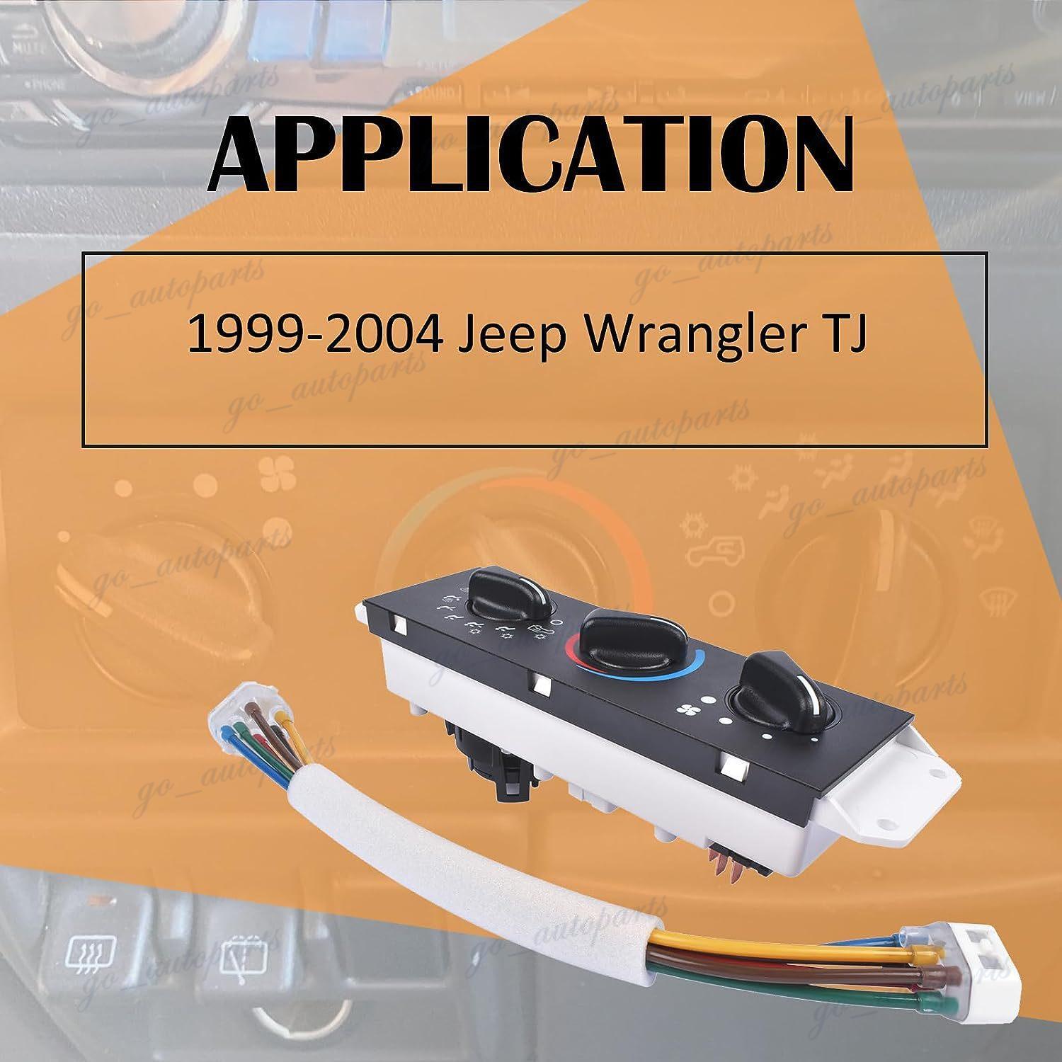 HVAC A/C & Heater Control w/ Blower Motor Switch 55037473AB For Jeep Wrangler TJ