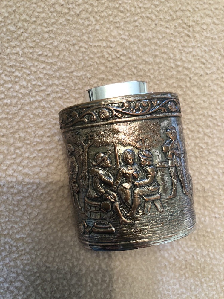 Vintage Ornate Italian Silver Plated Container