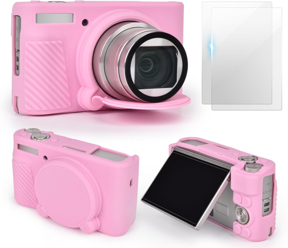Canon Powershot SX730/SX740 Camera Case Set with LCD Films - Pink