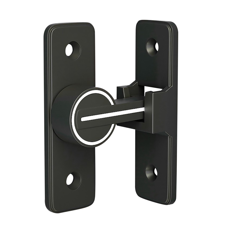 90° Keyless Interior Door Bolt Luminous Surface-mounted Room Door Latch ss