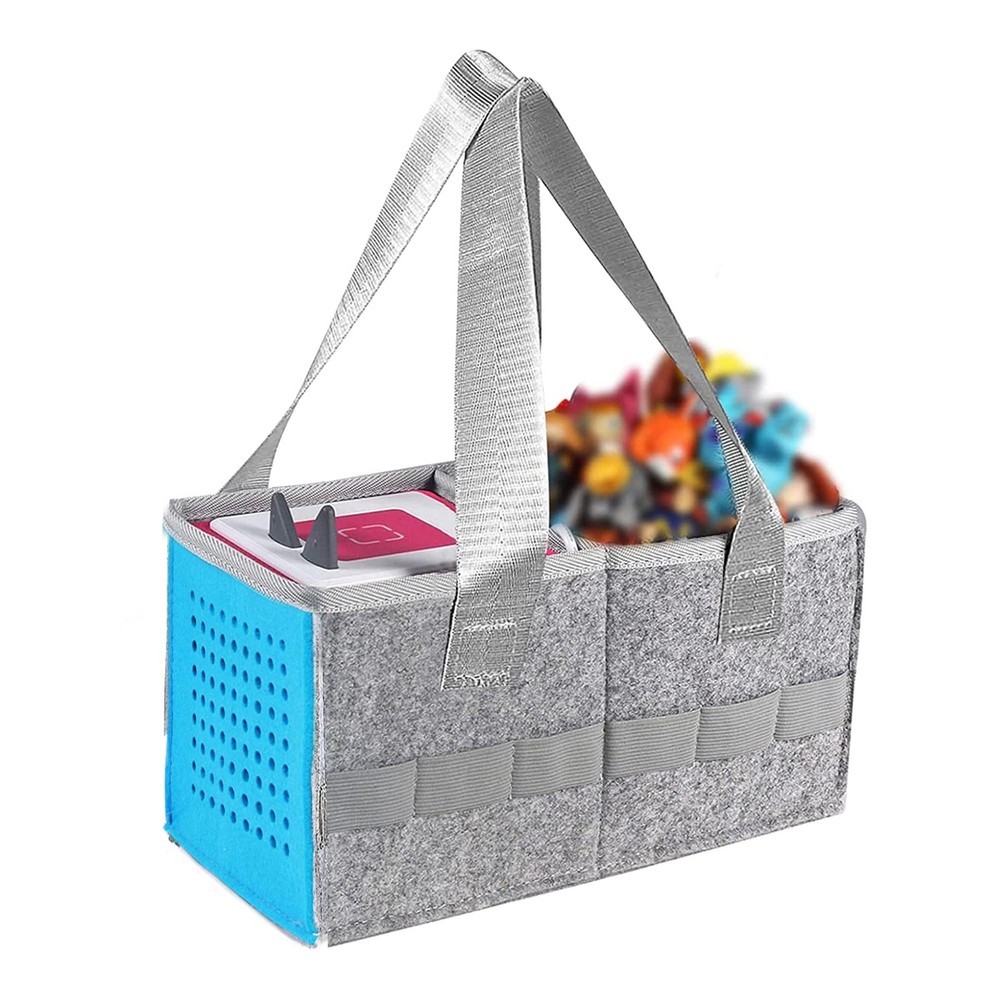Hounyoln Carry Bag for Toniebox Audio Player Starter Set,Felt Organizer Blue
