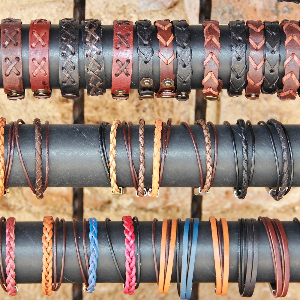 Faux Leather Braided Cord Leather String, 6mm x 2m, Black