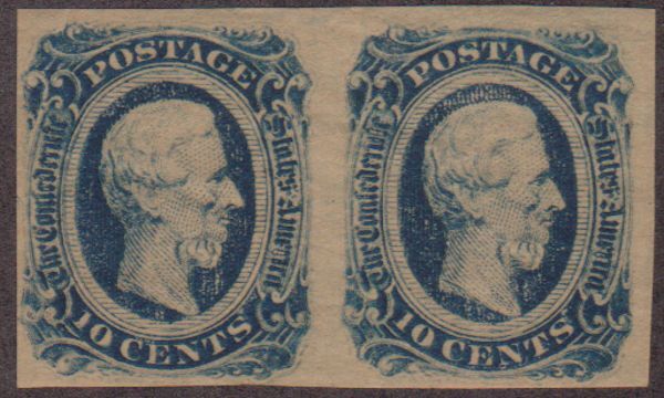 MALACK Confed #11b VF OG NH, Pair, deep blue,  Nice w6896