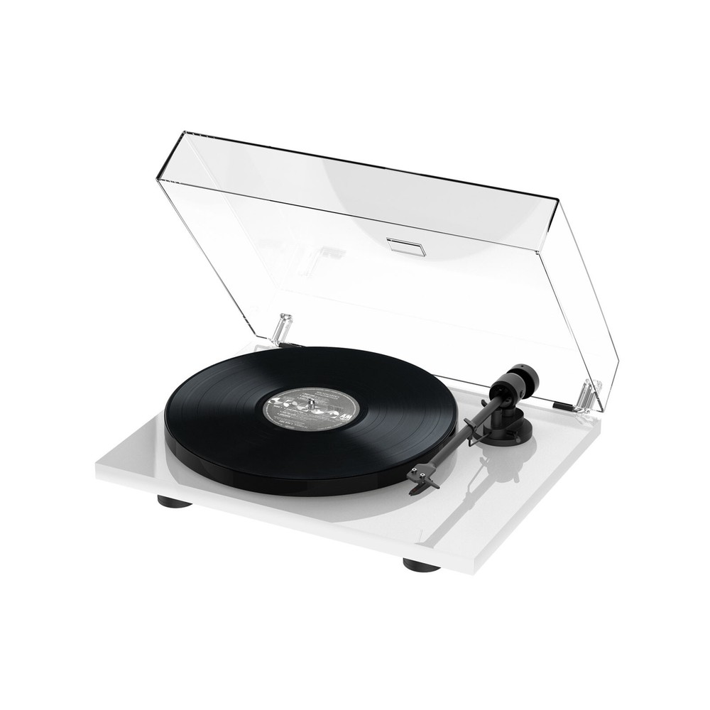 Pro-Ject E1 Phono Plug & Play Turntable with Built-in Phono Satin White