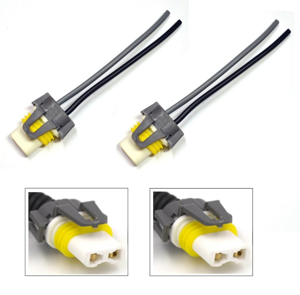 Wire Pigtail Female Ceramic 9012 HIR2 Head Light Two Harness Bulb Socket Plug OE