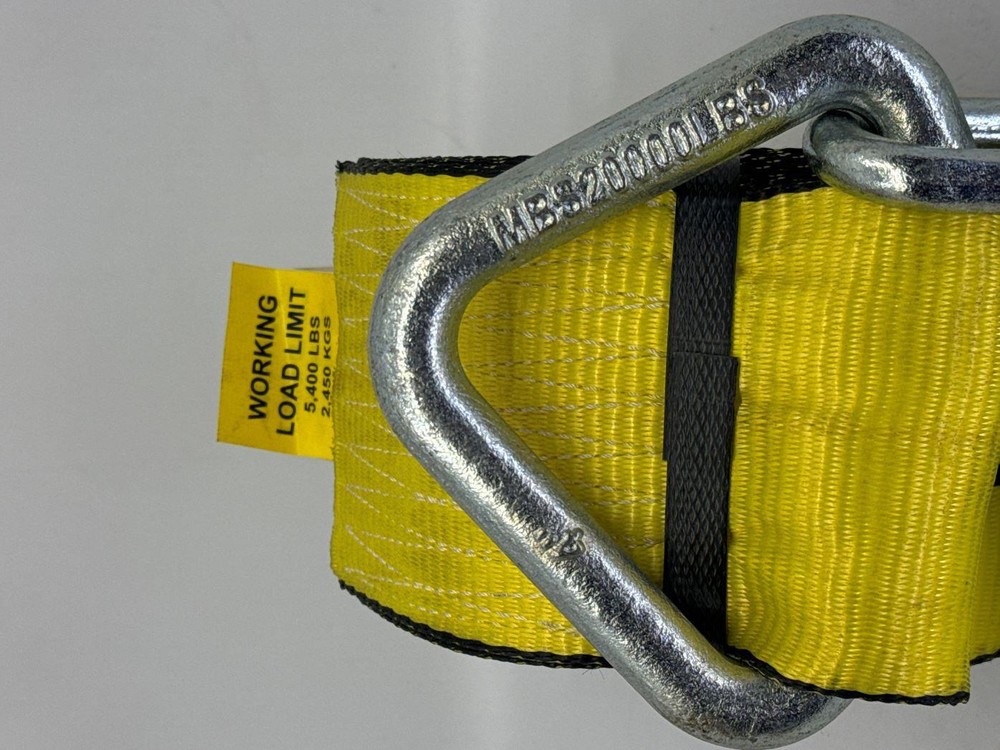 4"X30' Winch Strap with Chain Hook 2 Pack