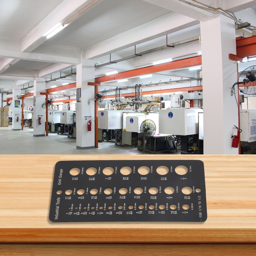 Compact Metric Size Drill Bit Measuring Tool with Dual Sided Functionality