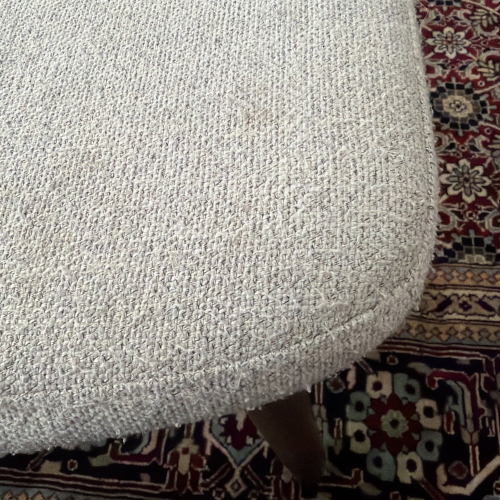 Upholstered Wood Footstool Gray/Brown - Baxton Studio