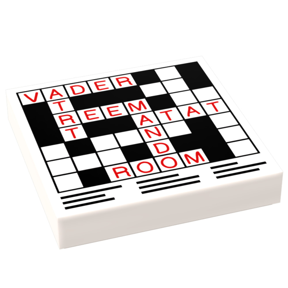 Crossword Puzzle (2x2 Tile) for minifigs