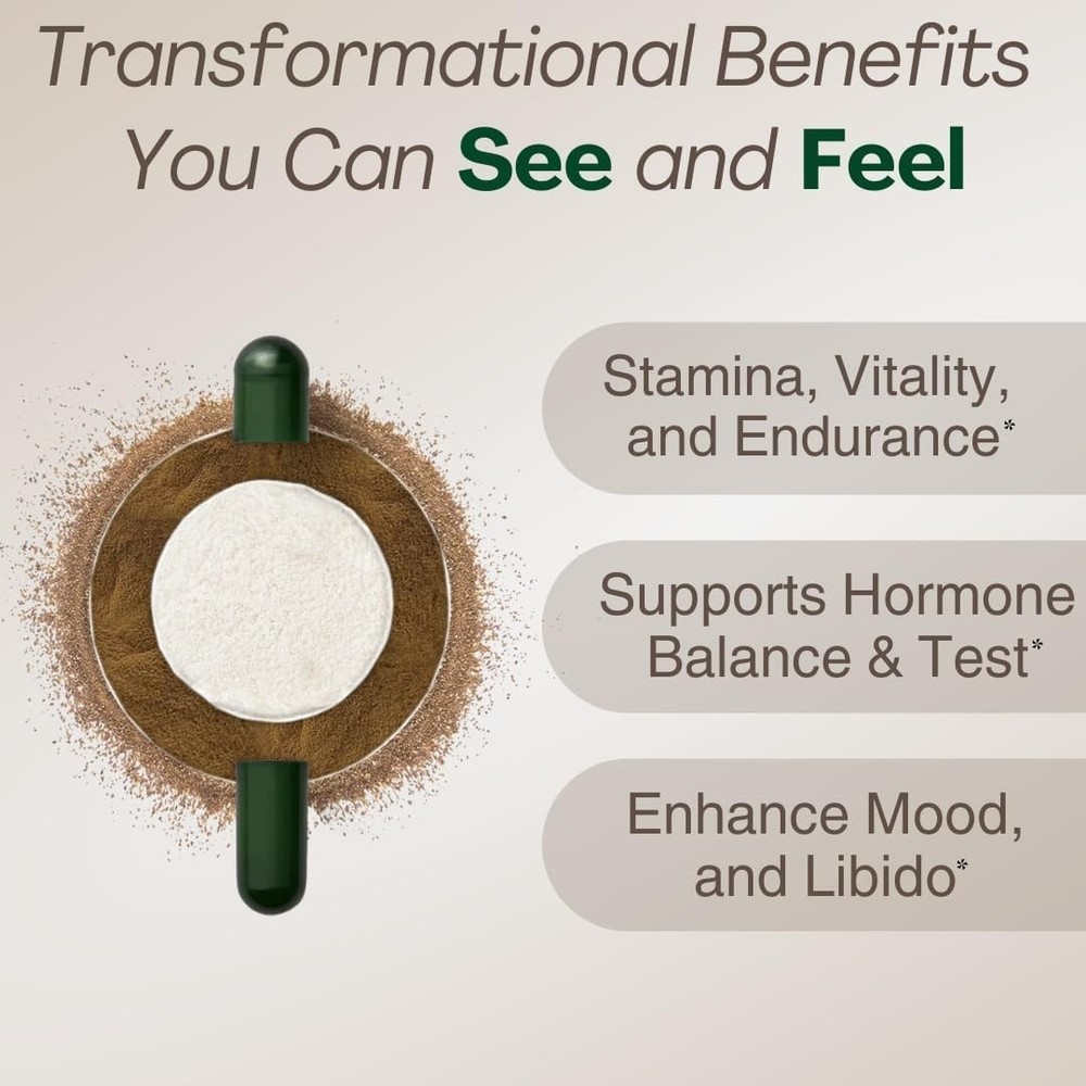 MACAPLUS+ Black Maca Root + Ashwagandha + Fenugreek - #1 Highest Potency...