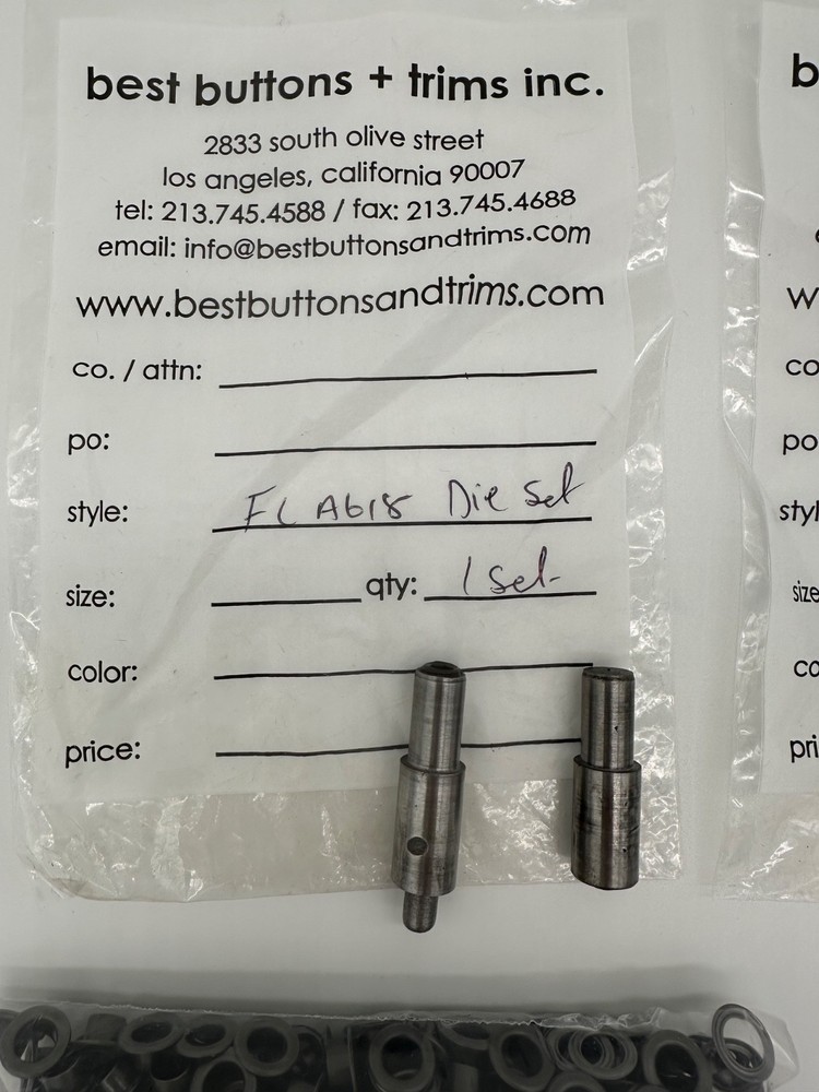 3mm grommets eyelets including setting dies for kick-press machine