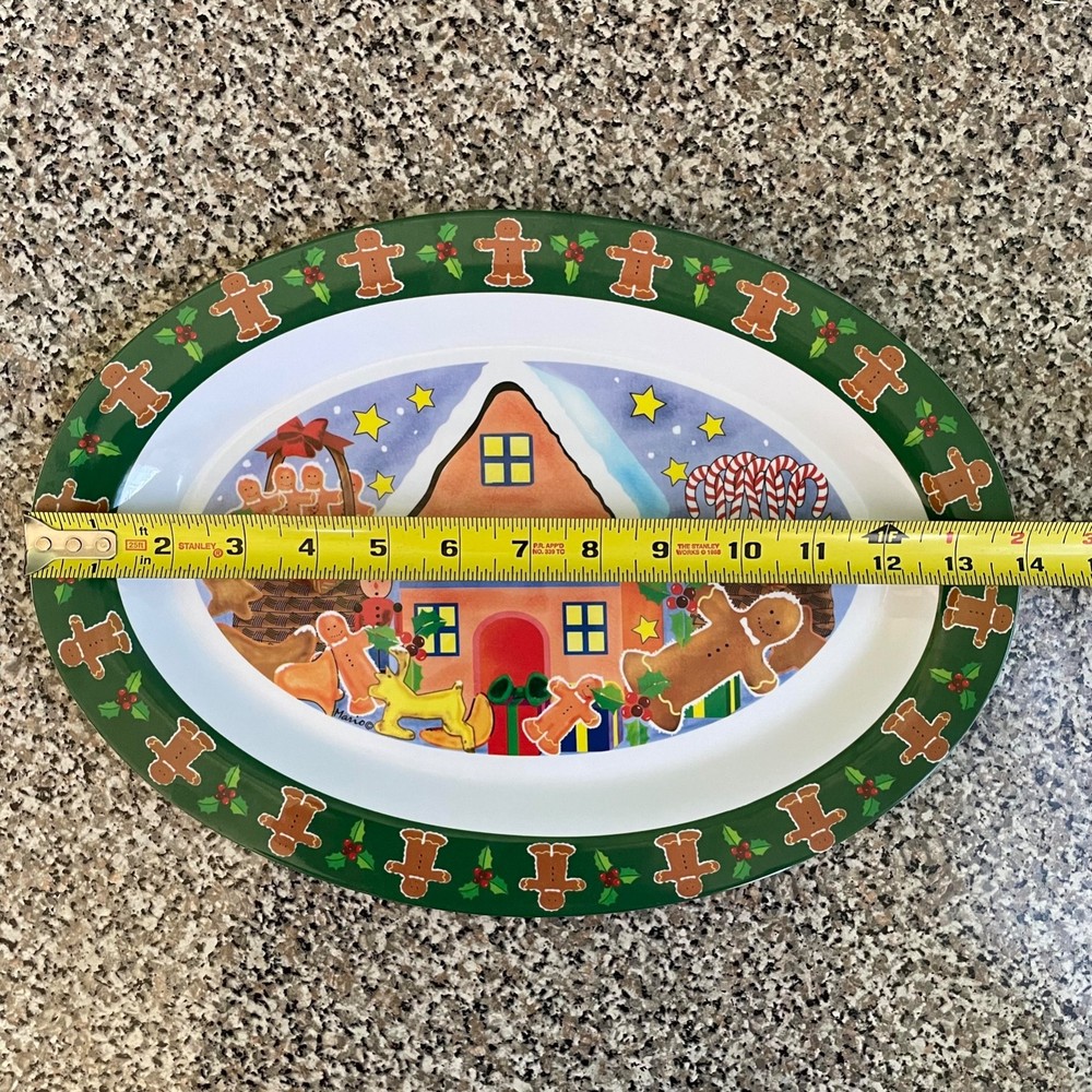 Gingerbread Man & House Melamine Serving Platter